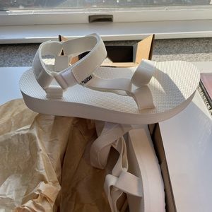 Never been worn White Tevas